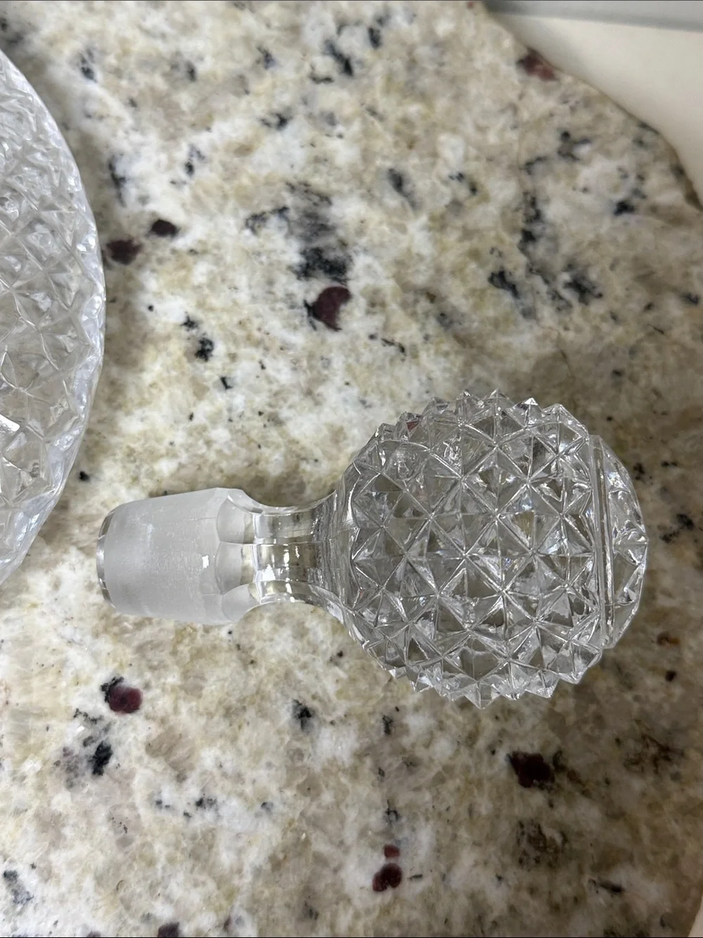 Antique Fine Quality Cut Crystal Lead Ships Decanter 1920s England